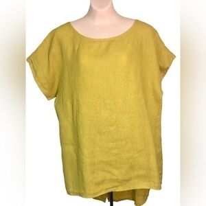 Terzo Millennio Italian Linen Mustard Yellow Tunic